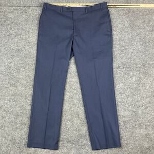 Ralph Lauren Pants Mens 38x32 Navy Blue Slim Fit Dress Trousers Flat Front